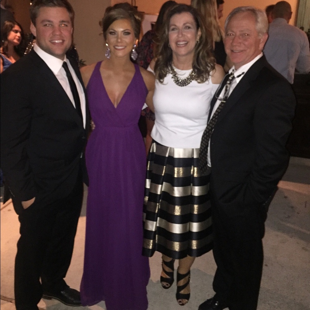 Plum floor length gown